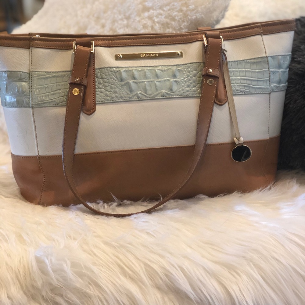 Authentic Brahmin purse two toned